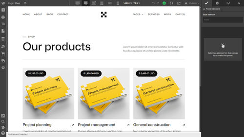 Ecommerce Content - Construcfy X Webflow Template