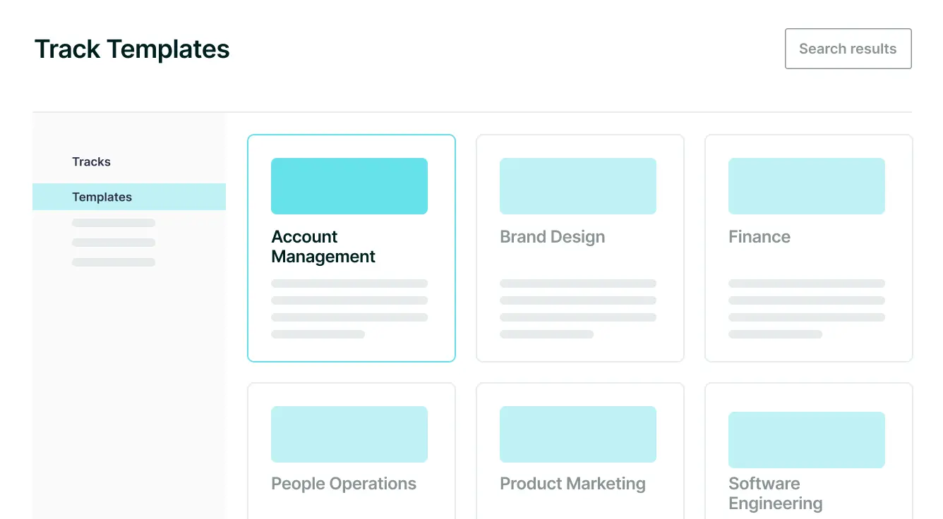 preview of career track templates in Lattice