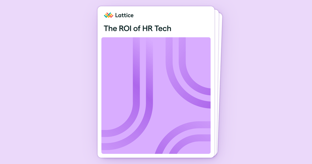 thumbnail of an ebook called 'The ROI of HR Tech'