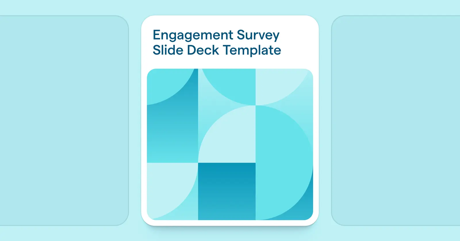 template cover titled "engagement survey slide deck template"
