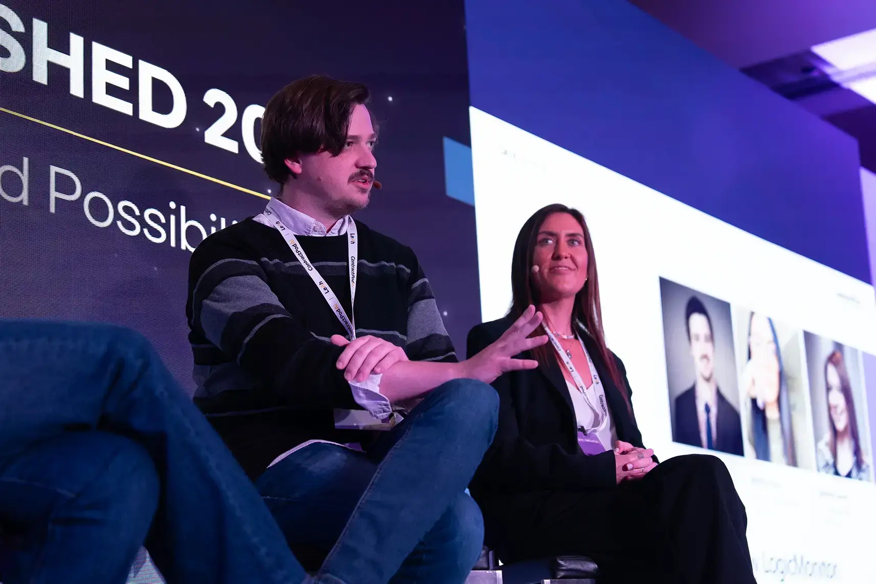A man giving a presentation at a conference