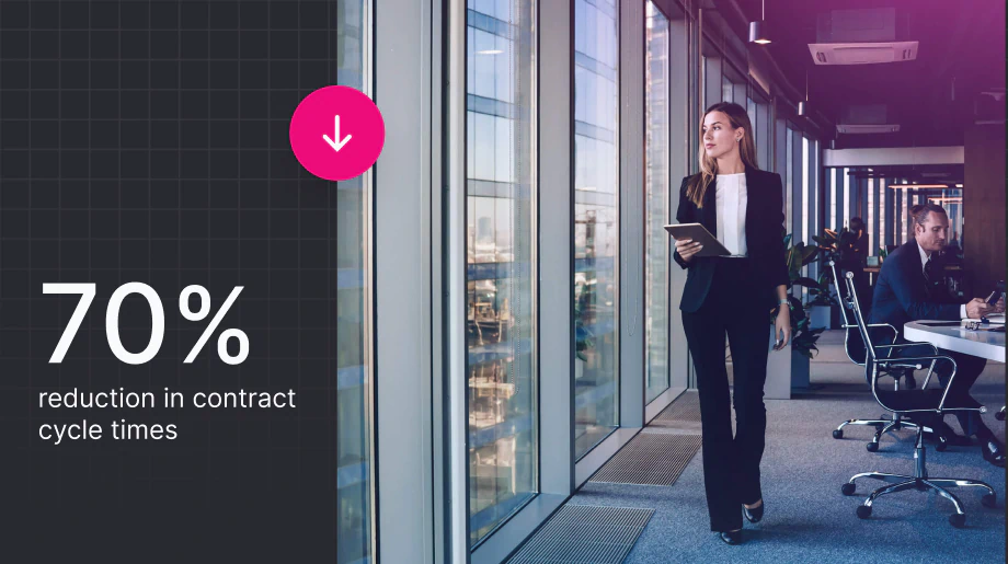 70% reduction in contract cycle times