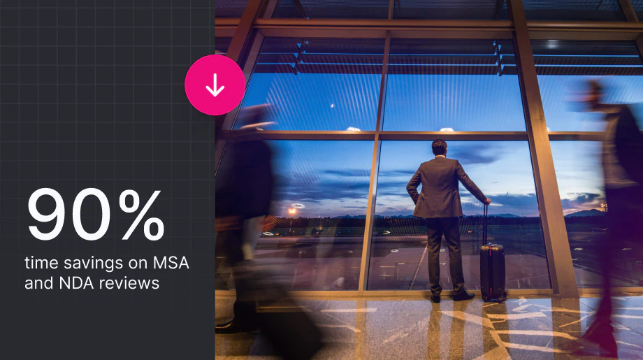 90% time savings on MSA and NDA reviews