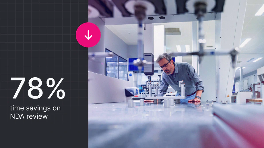 78% time savings on NDA review