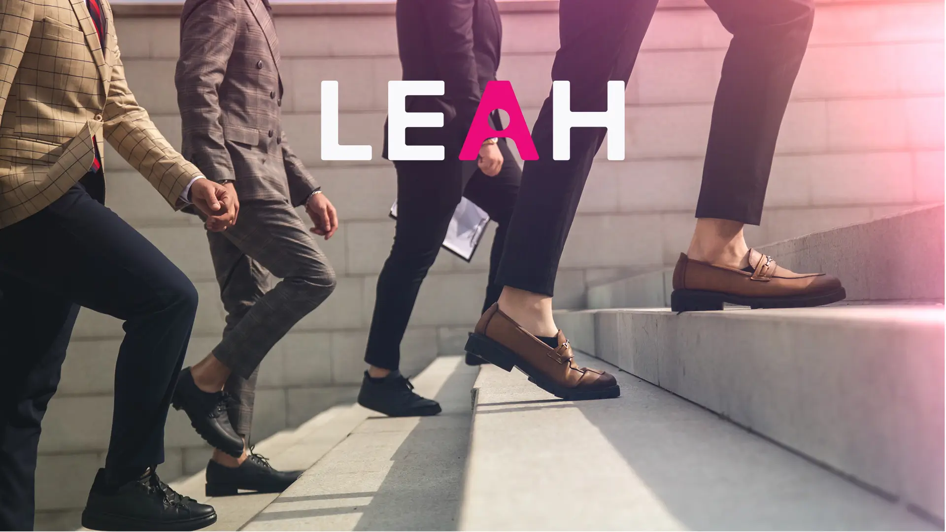 People walking up stairs