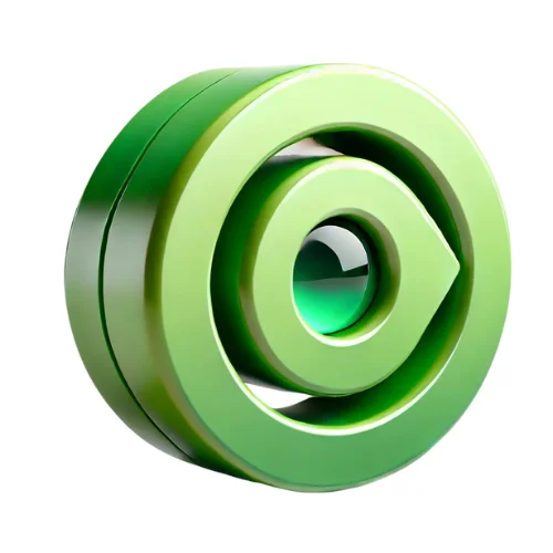 Visibility green 3d icon