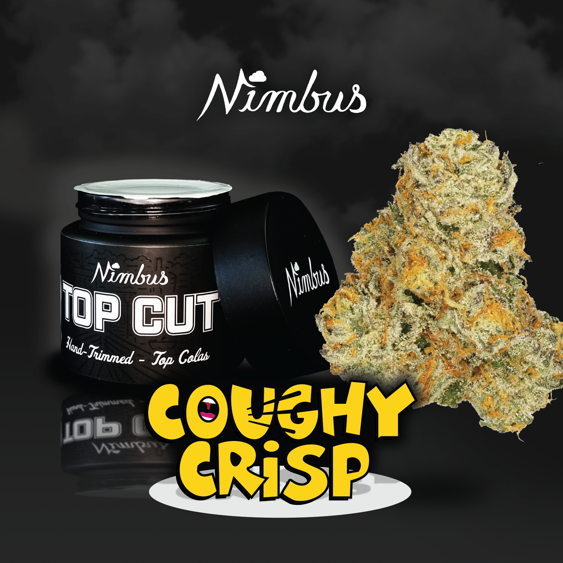 Nimbus Coughy Crisp — Top Cut Flower, 3.5g, Indica-Dominant Hybrid — Massachusetts