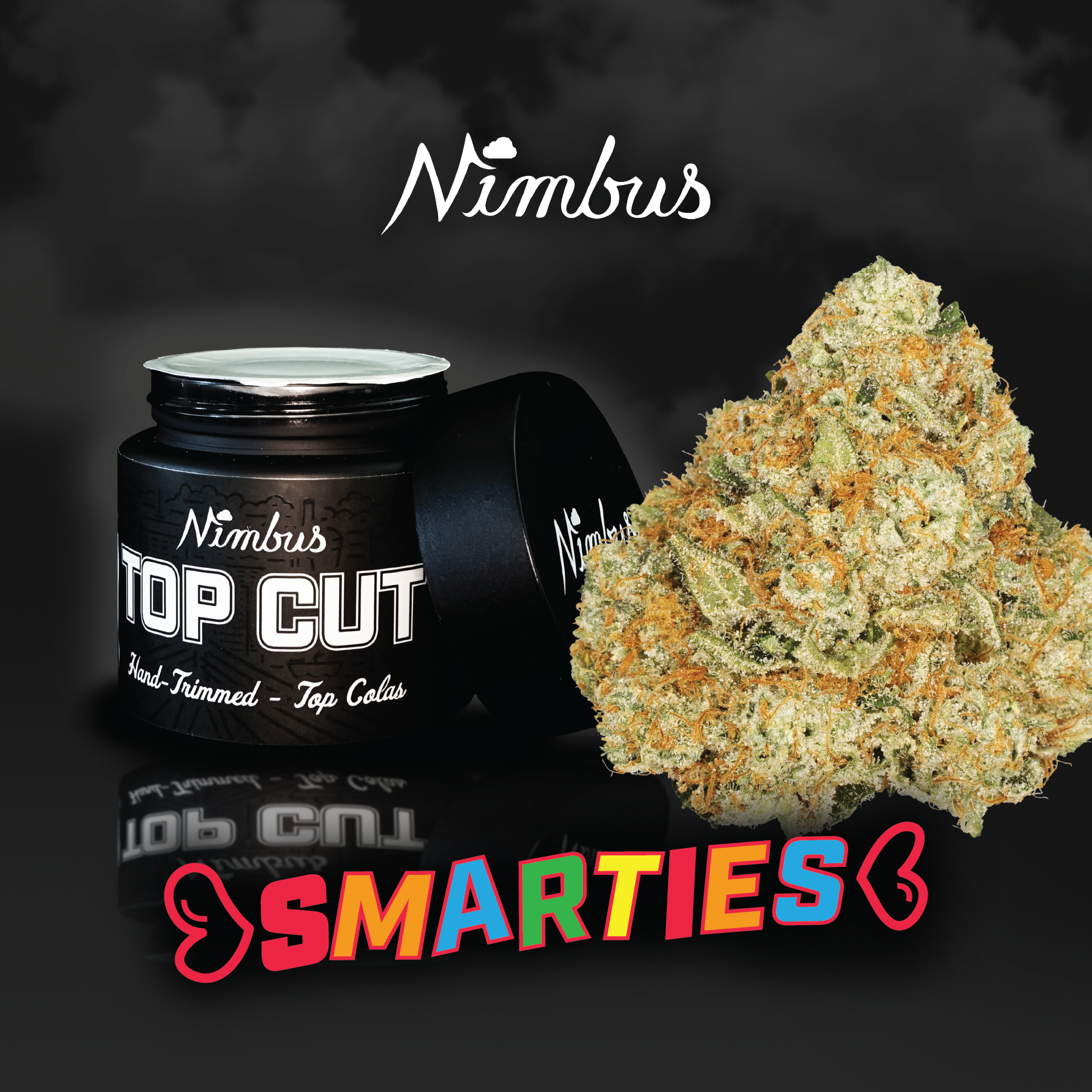 Nimbus Smarties — Top Cut Flower, 3.5g, Indica-Dominant Hybrid — Massachusetts
