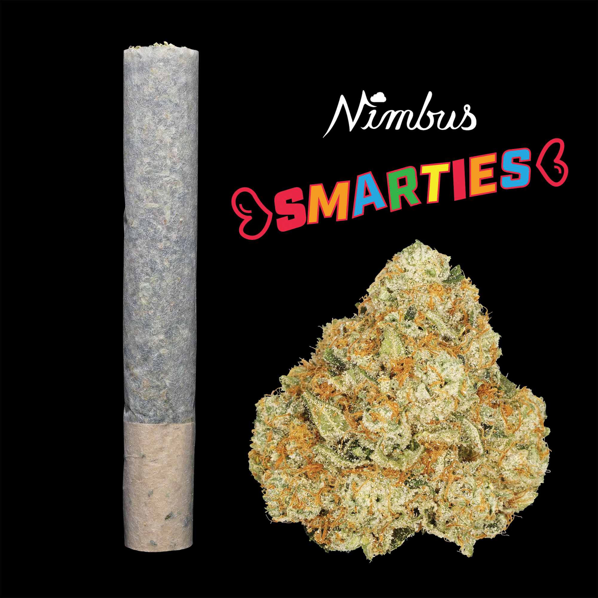 Nimbus Smarties — Cannons Preroll, 1.0g, Indica-Dominant Hybrid — Massachusetts
