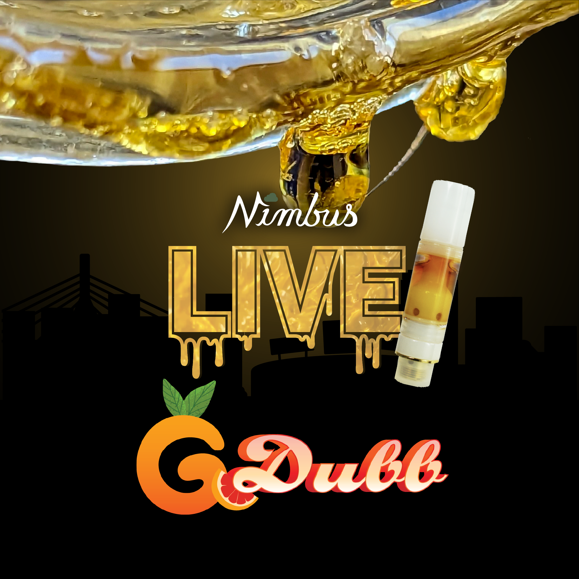 Nimbus G-Dubb — Live Resin Vape Cartridge, 0.5g, Hybrid — Massachusetts