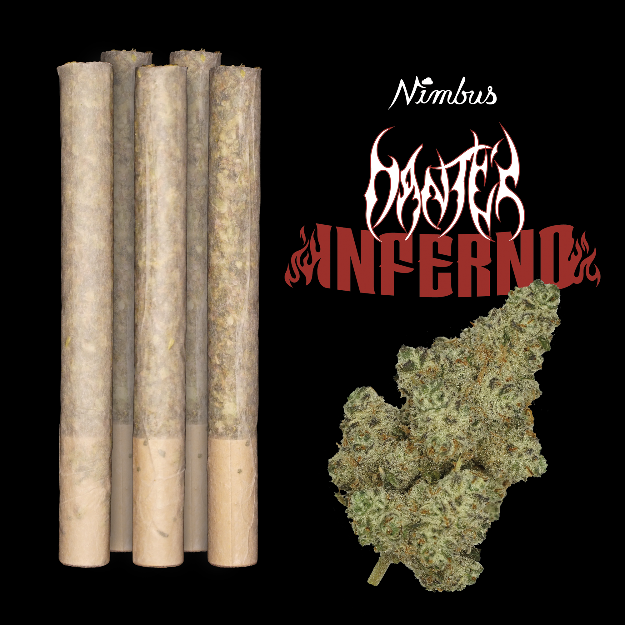 Nimbus Dante's Inferno — Darts Preroll, 2.5g, Hybrid — Massachusetts