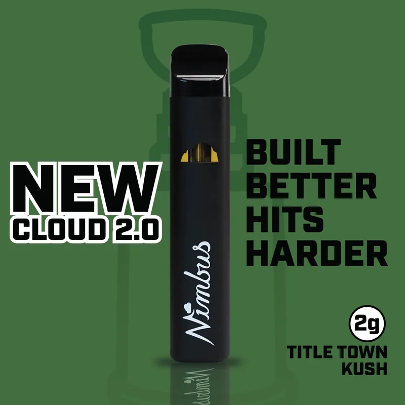 Nimbus Title Town Kush — Icon Vape Disposable, 2.0g, Indica-Dominant Hybrid — Massachusetts