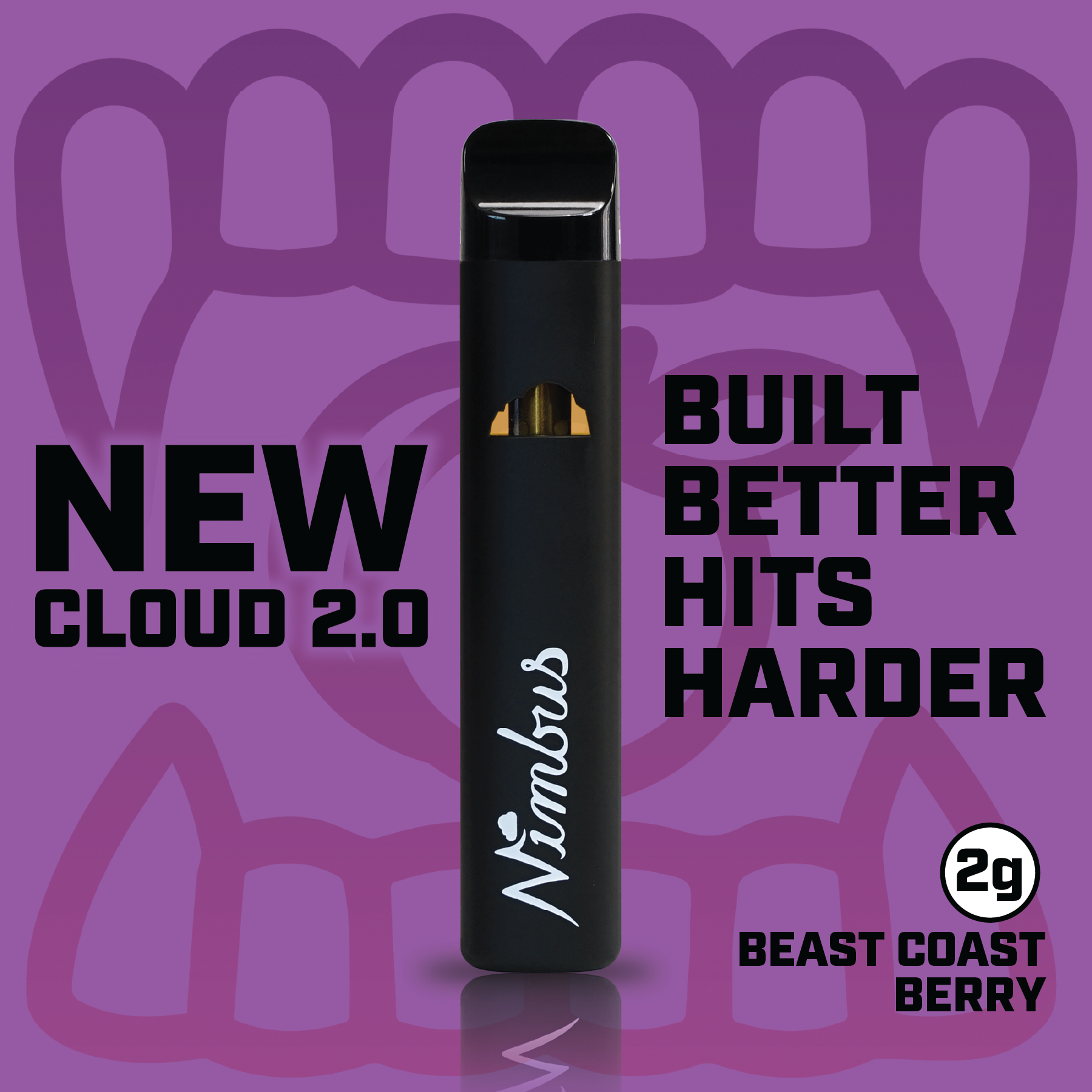 Nimbus Beast Coast Berry — Icon Vape Disposable, 2.0g, Sativa-Dominant Hybrid — New Jersey