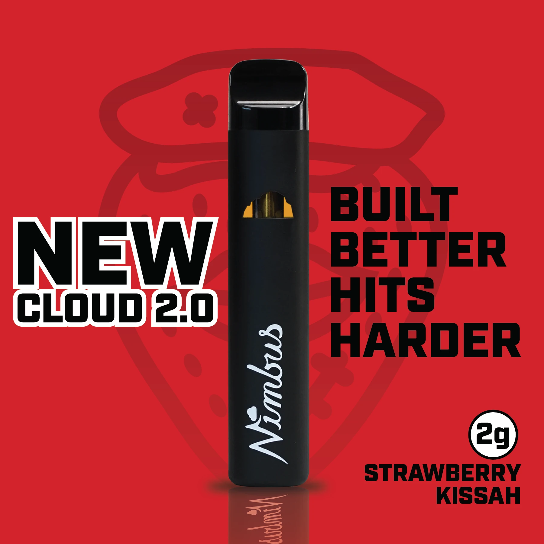 Nimbus Strawberry Kissah — Icon Vape Disposable, 2.0g, Sativa-Dominant Hybrid — Massachusetts