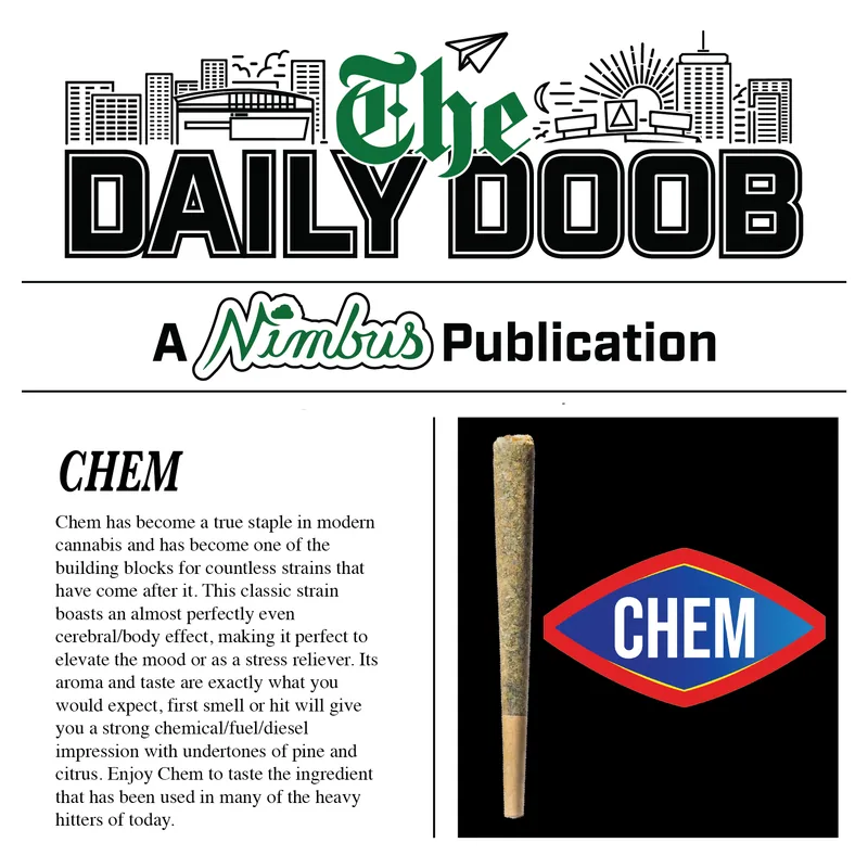 Nimbus Chem — The Daily Doobs Preroll, 1.0g, Hybrid — Massachusetts