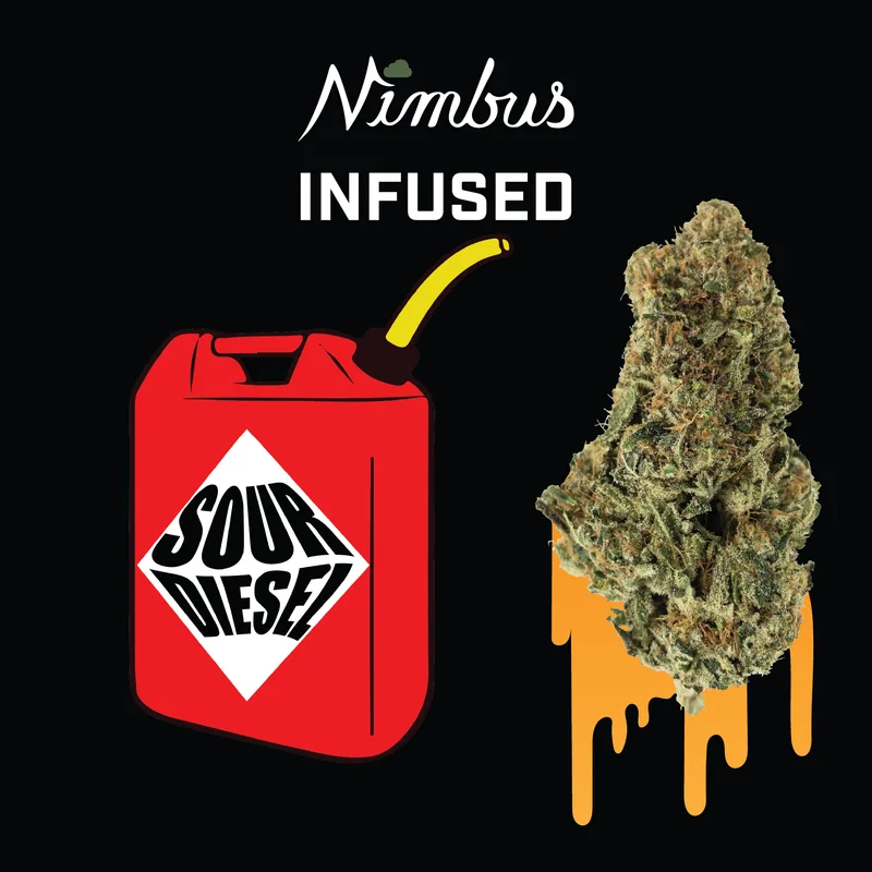Nimbus Sour Diesel — Infused Flowah Flower, 3.5g, Sativa — Massachusetts