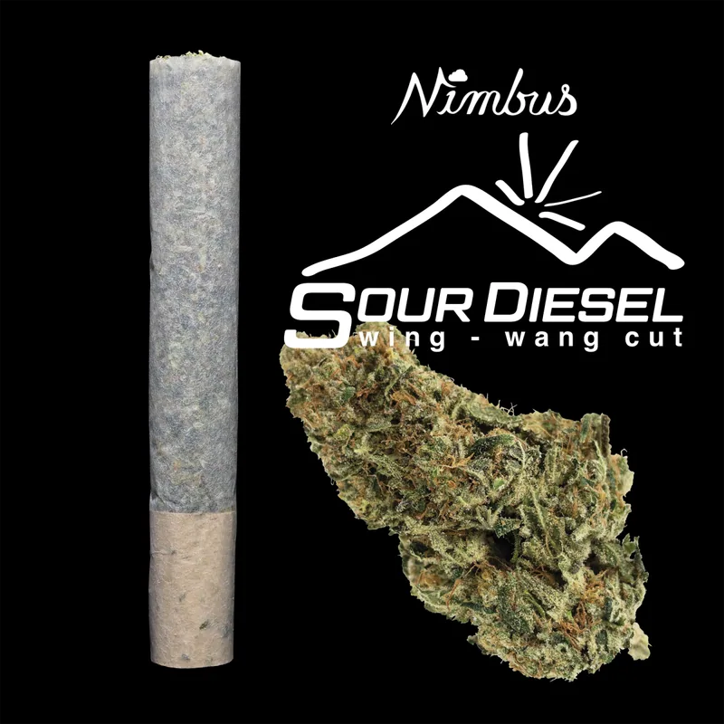 Nimbus Sour Diesel (Wing-Wang Cut) — Legacy Flowah Preroll, 1.0g, Sativa — Massachusetts