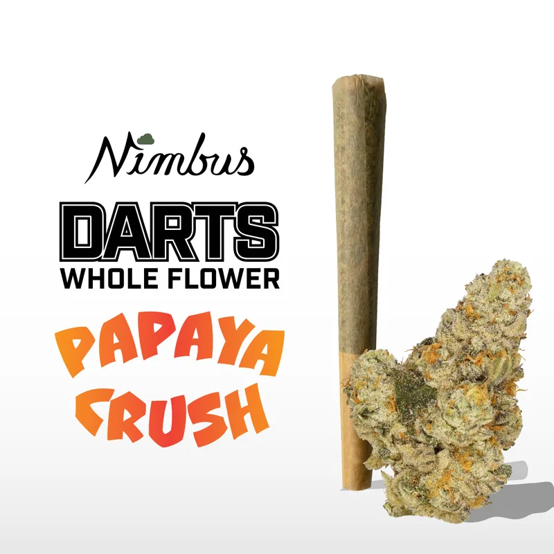 Nimbus Papaya Crush — Darts Preroll, 0.5g, Indica-Dominant Hybrid — New Jersey