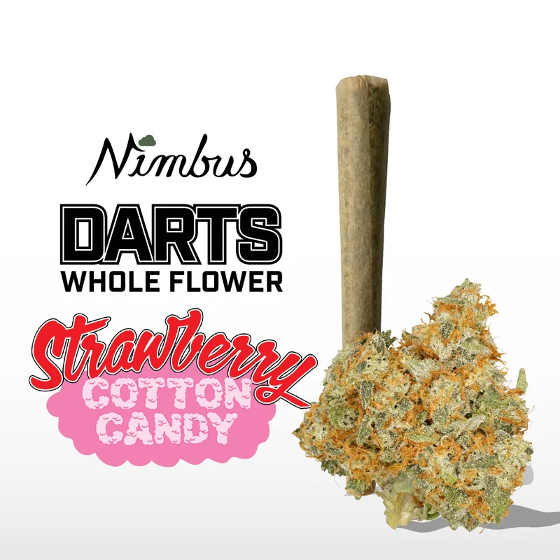 Nimbus Strawberry Cotton Candy — Darts Preroll, 0.5g, Sativa-Dominant Hybrid — New Jersey