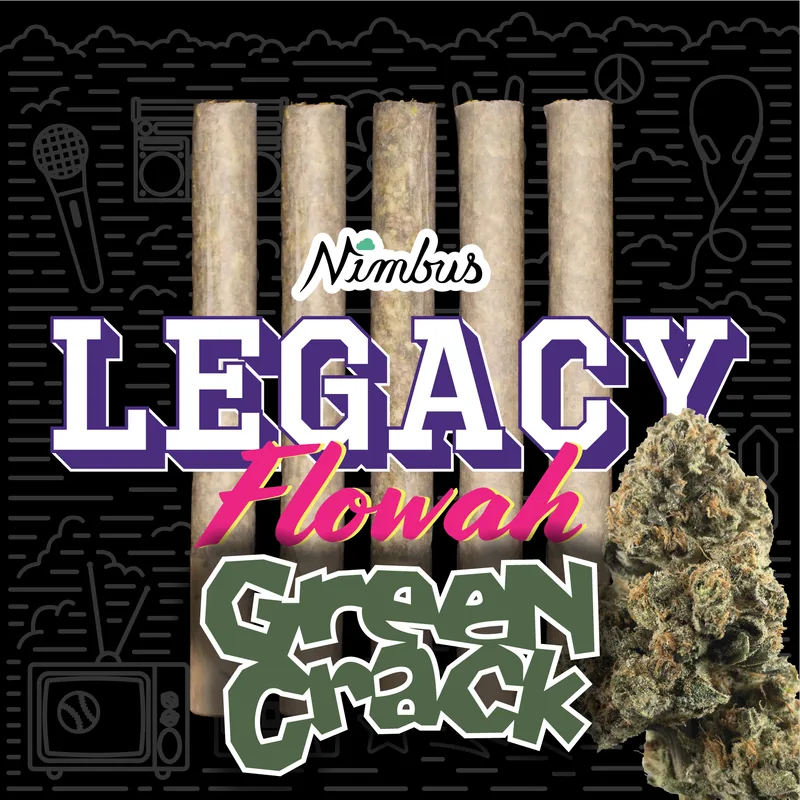 Nimbus Green Crack — Legacy Flowah Preroll, 2.5g, Sativa — Massachusetts