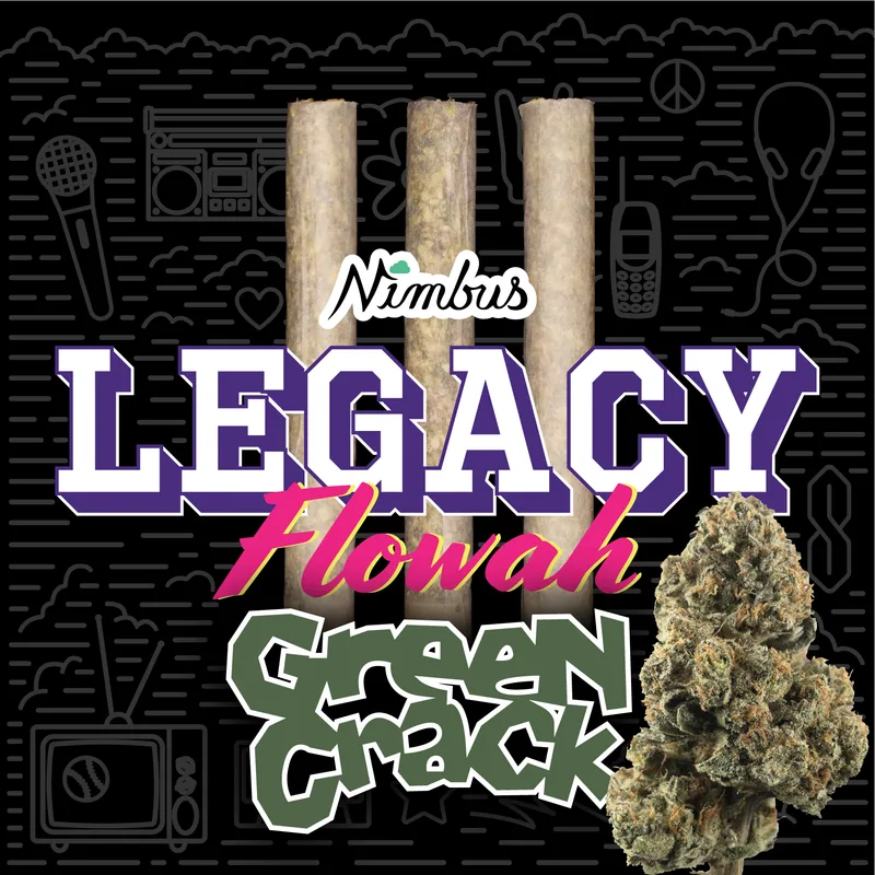 Nimbus Green Crack — Legacy Flowah Preroll, 1.5g, Sativa — Massachusetts