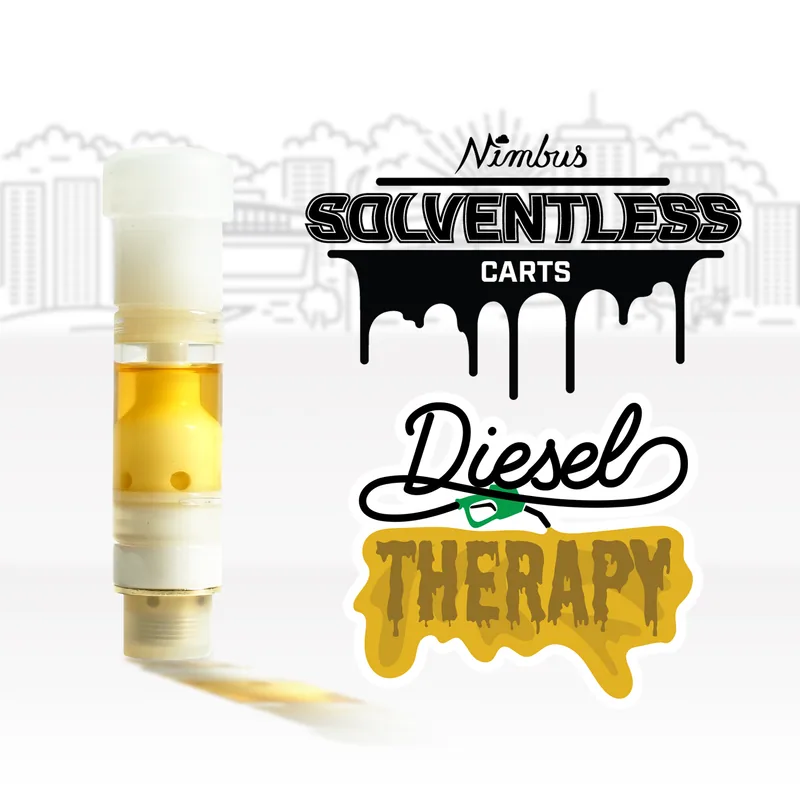 Nimbus Diesel Therapy — Live Rosin Vape Cartridge, 1.0g, Hybrid — Massachusetts