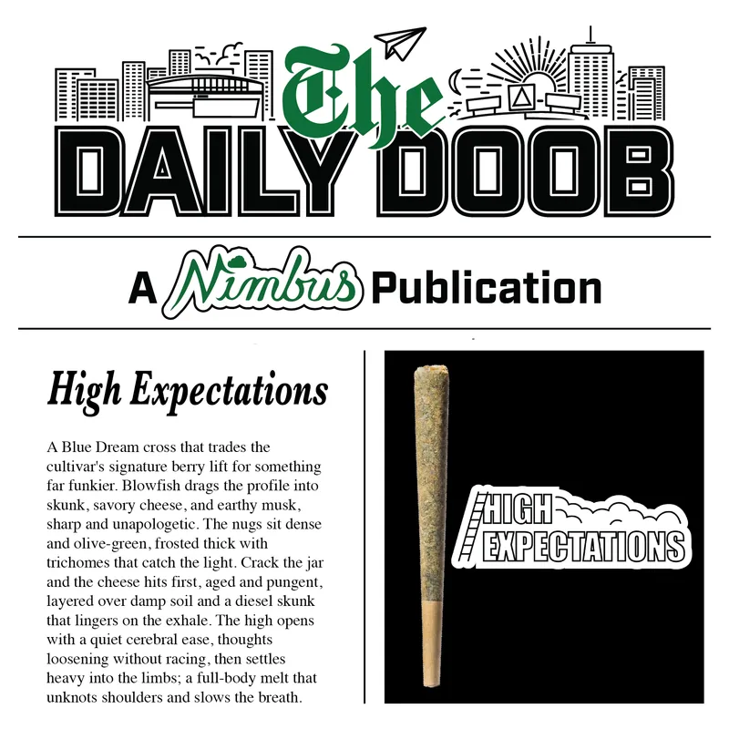 Nimbus High Expectations — The Daily Doobs Preroll, 1.0g, Hybrid — Massachusetts