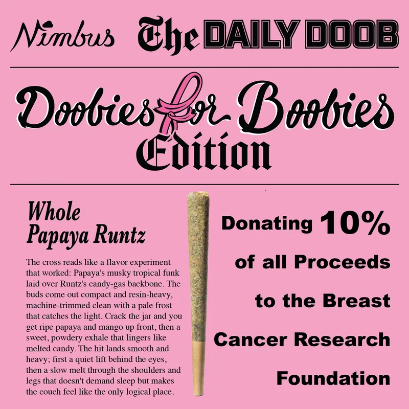 Nimbus Whole Papaya Runtz — The Daily Doobs Preroll, 1.0g, Hybrid — Massachusetts