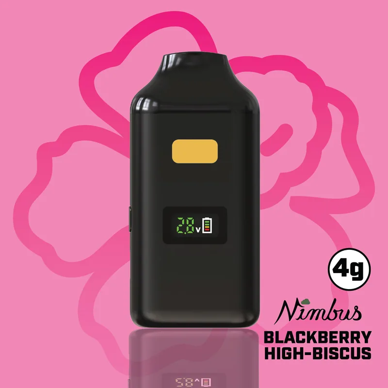 Nimbus Blackberry High-biscus — Icon Vape Disposable, 4.0g, Sativa-Dominant Hybrid — Massachusetts