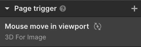 Page trigger for 3D images