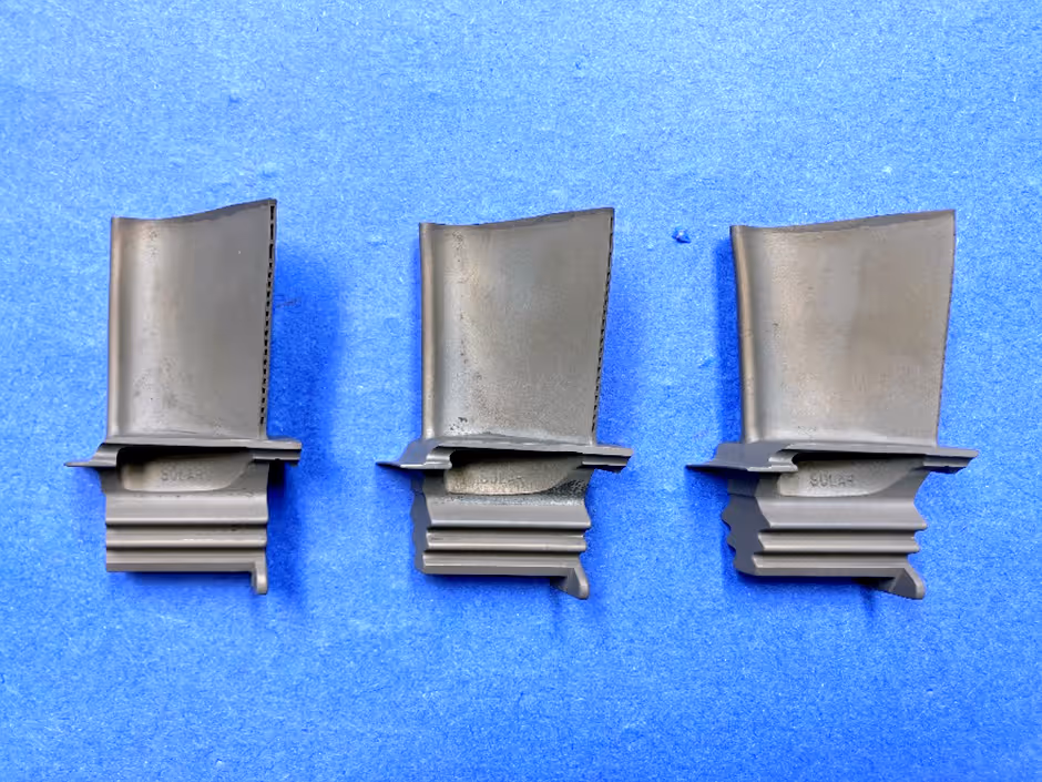 Solar T60 turbine blades cleaned, stripped, and heat treated prior to hot section inspection