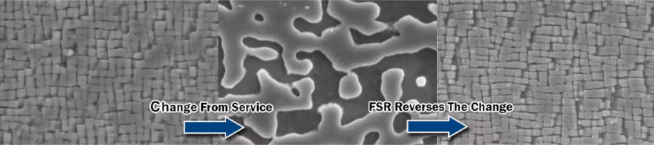 FSR restores turbine blade microstructure by reversing service-induced superalloy damage
