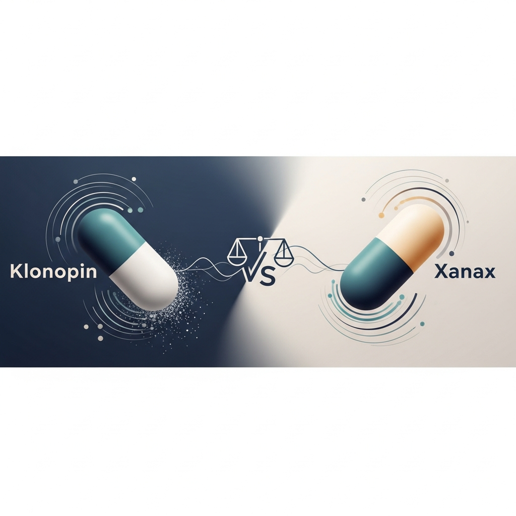 klonopin vs xanax infographic