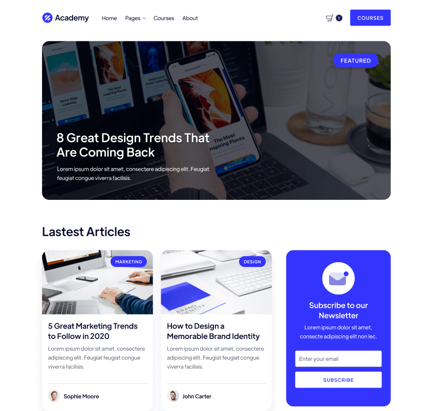 Blog - Academy Webflow Template