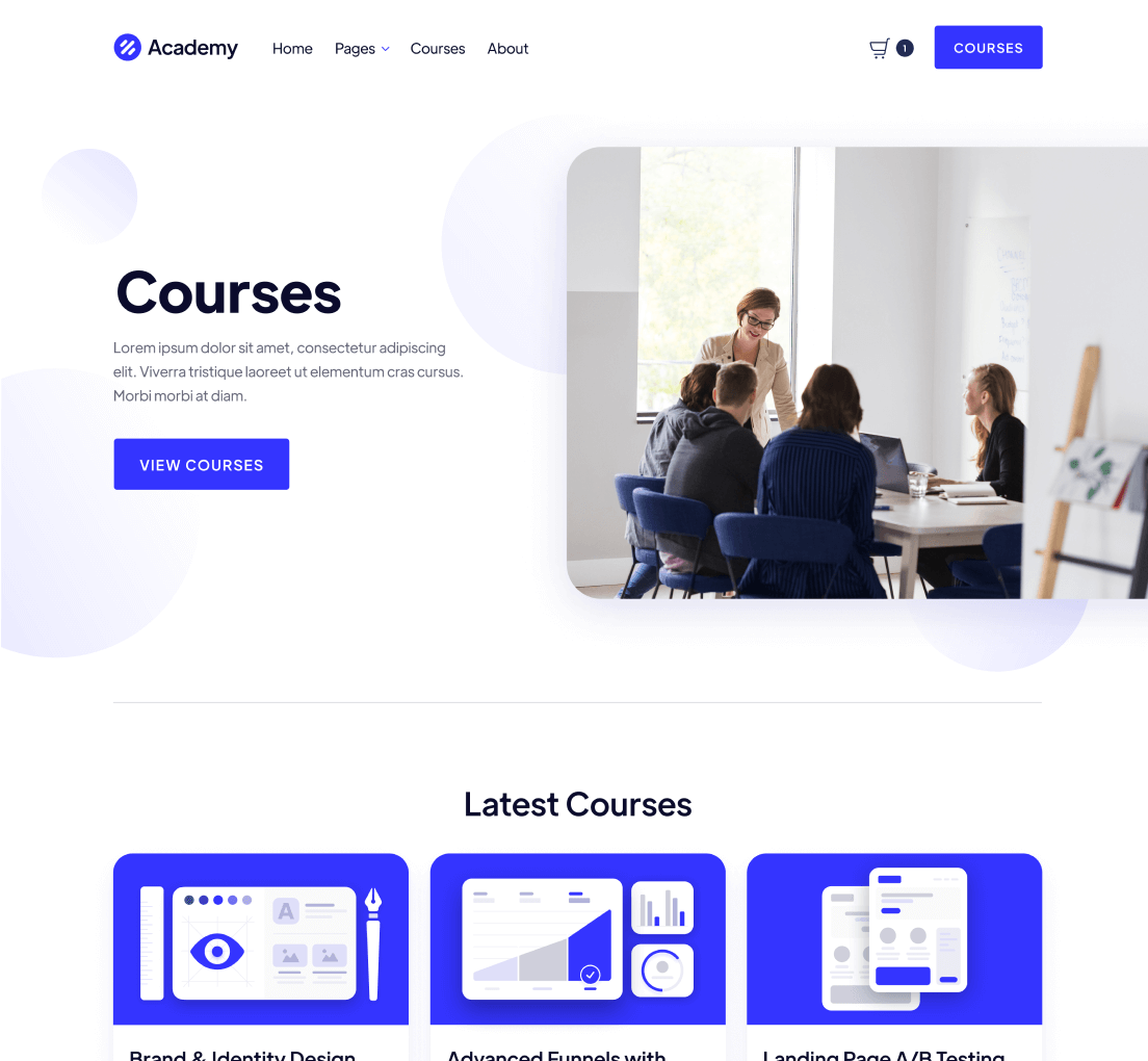 Courses - Academy Webflow Template