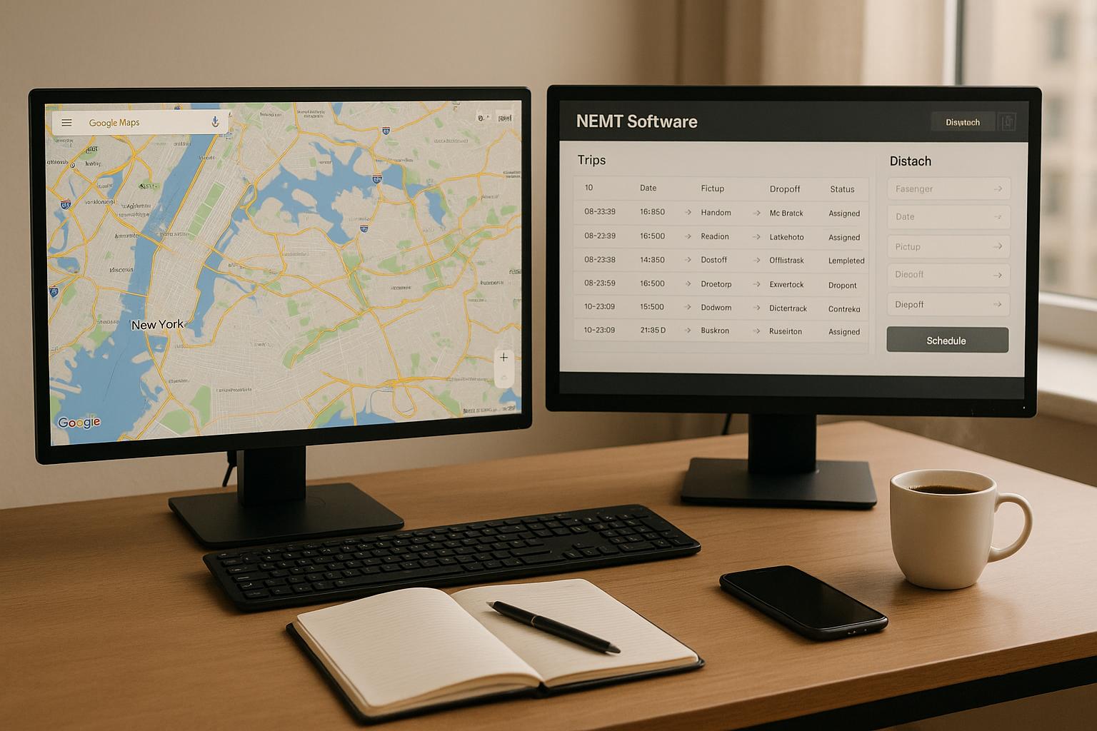 Google Maps Manual NEMT vs. NEMT Software