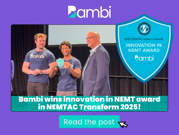 Bambi Wins 2025 Innovation in NEMT Award | NEMTAC Industry Recognition