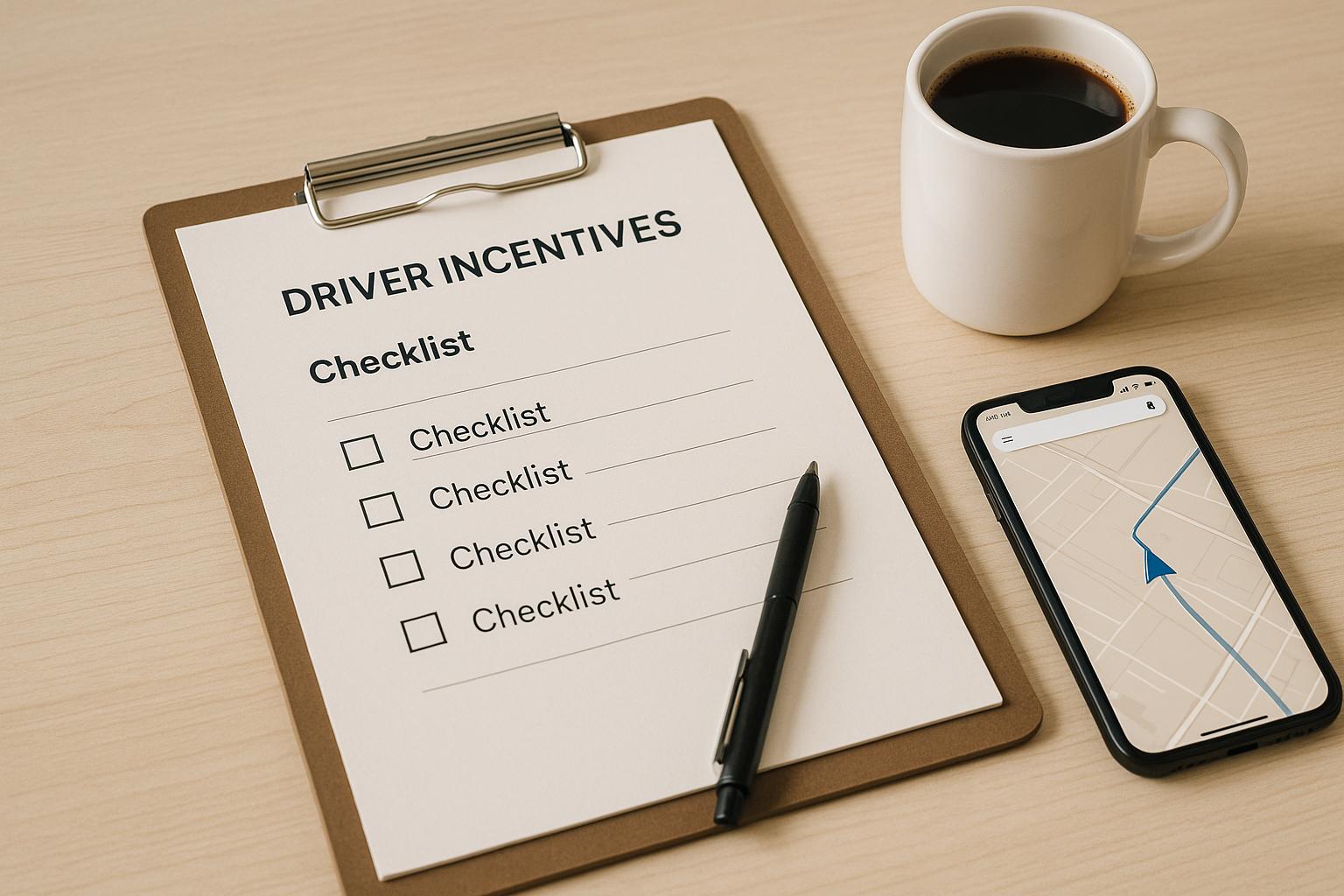 Checklist for Designing Driver Incentive Programs
