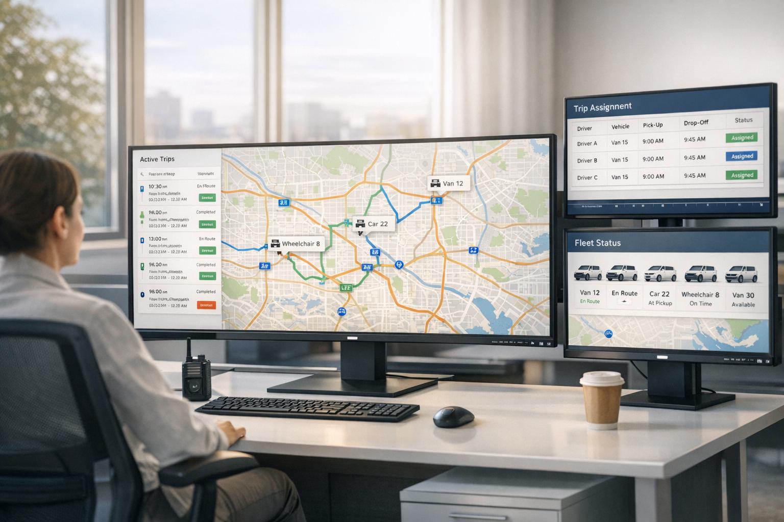 What platforms offer automated trip assignment for NEMT?