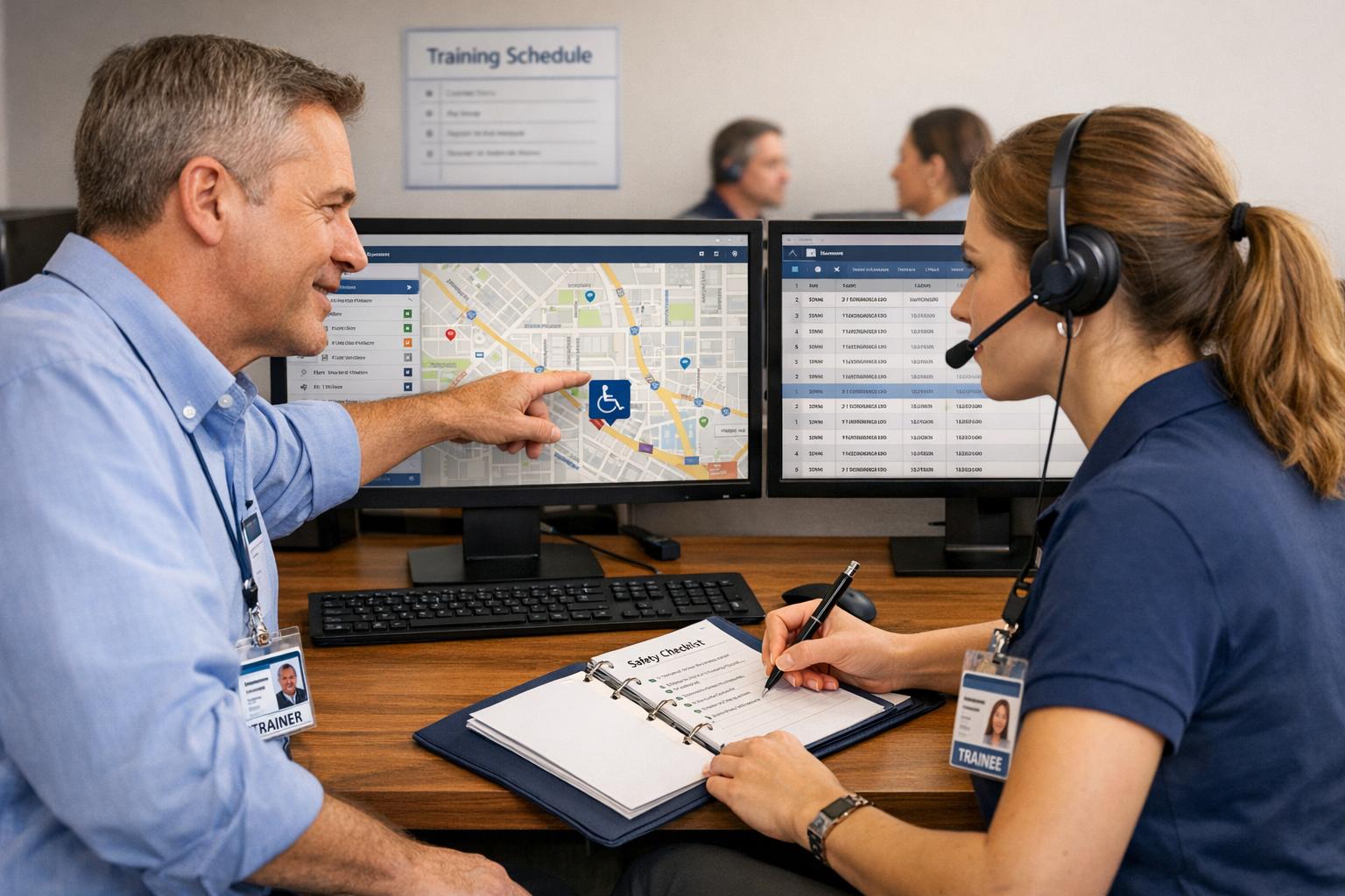 What are the best practices for training staff on NEMT dispatch systems?