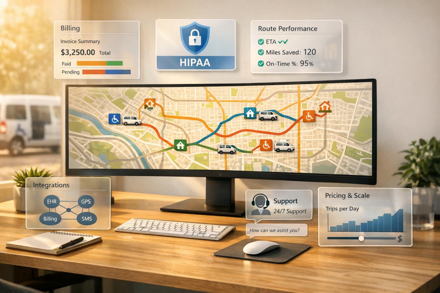 What are key considerations when choosing NEMT dispatch software?