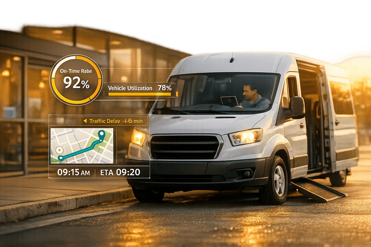 How can NEMT companies monitor and improve on-time performance?