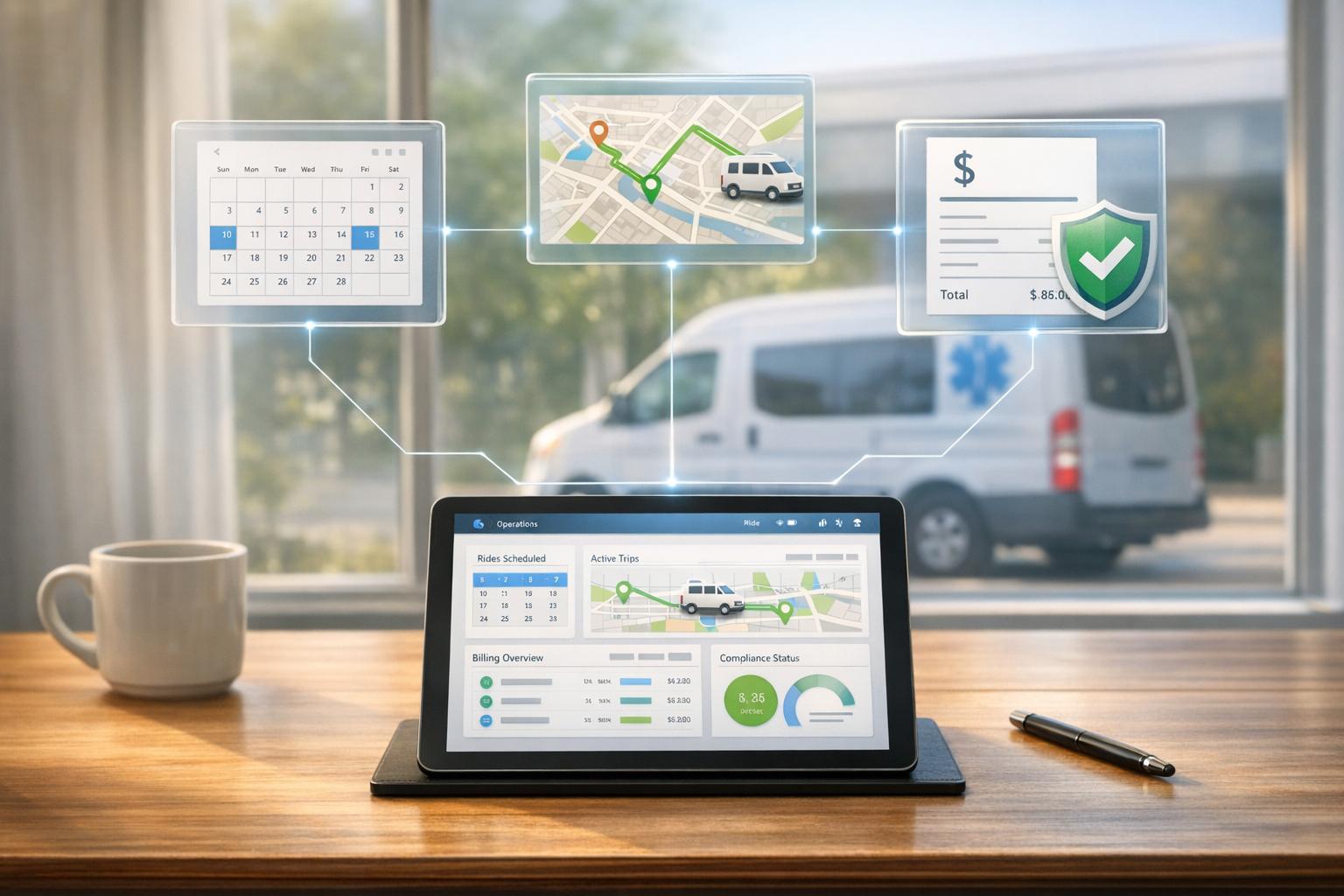 How can NEMT operations reduce administrative overhead with automation?