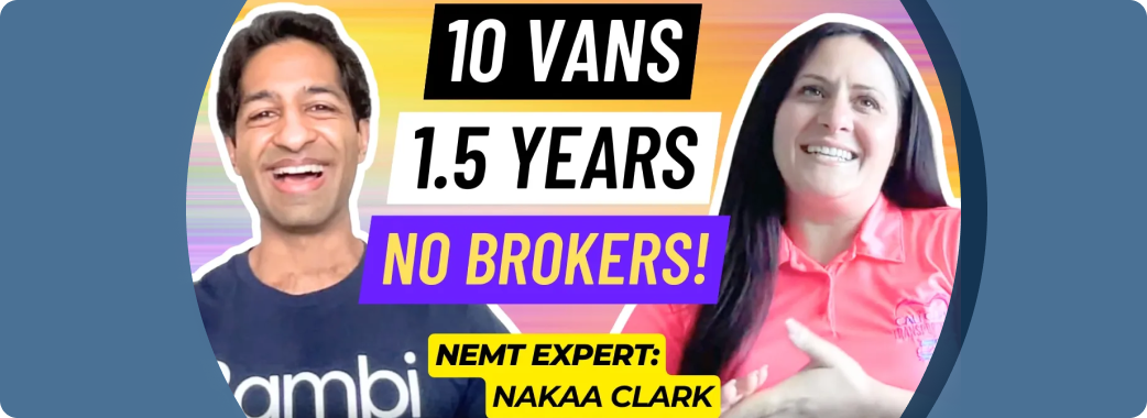 She grew to 10 Vans in 18 months in California without brokers! | NEMT Experts Podcast Episode 108