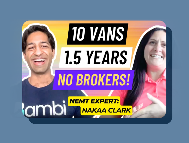 She grew to 10 Vans in 18 months in California without brokers!  |  NEMT Experts Podcast Episode 108