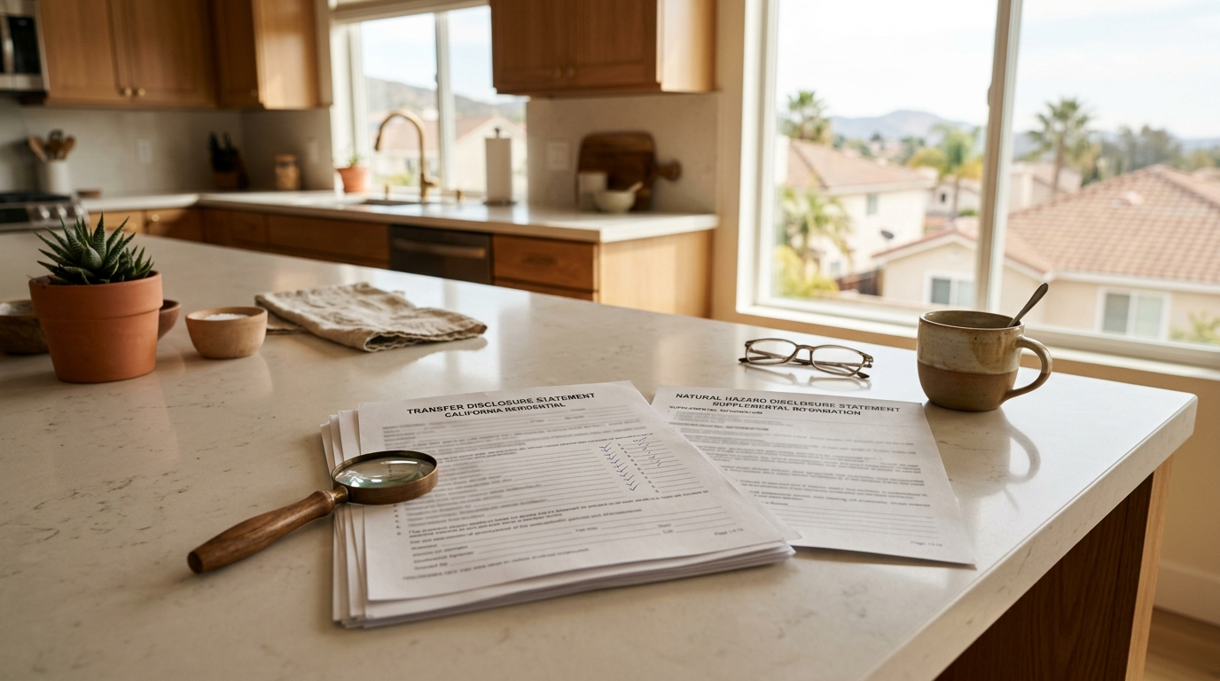 California home with disclosure documents