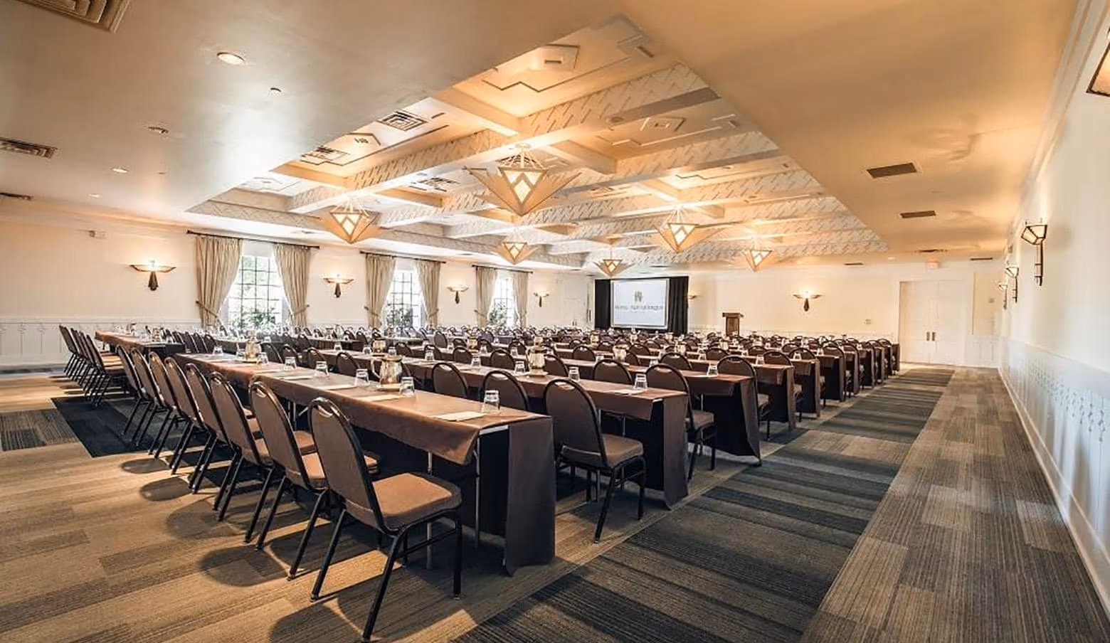 Franciscan Ballroom set for a meeting at Hotel Albuquerque