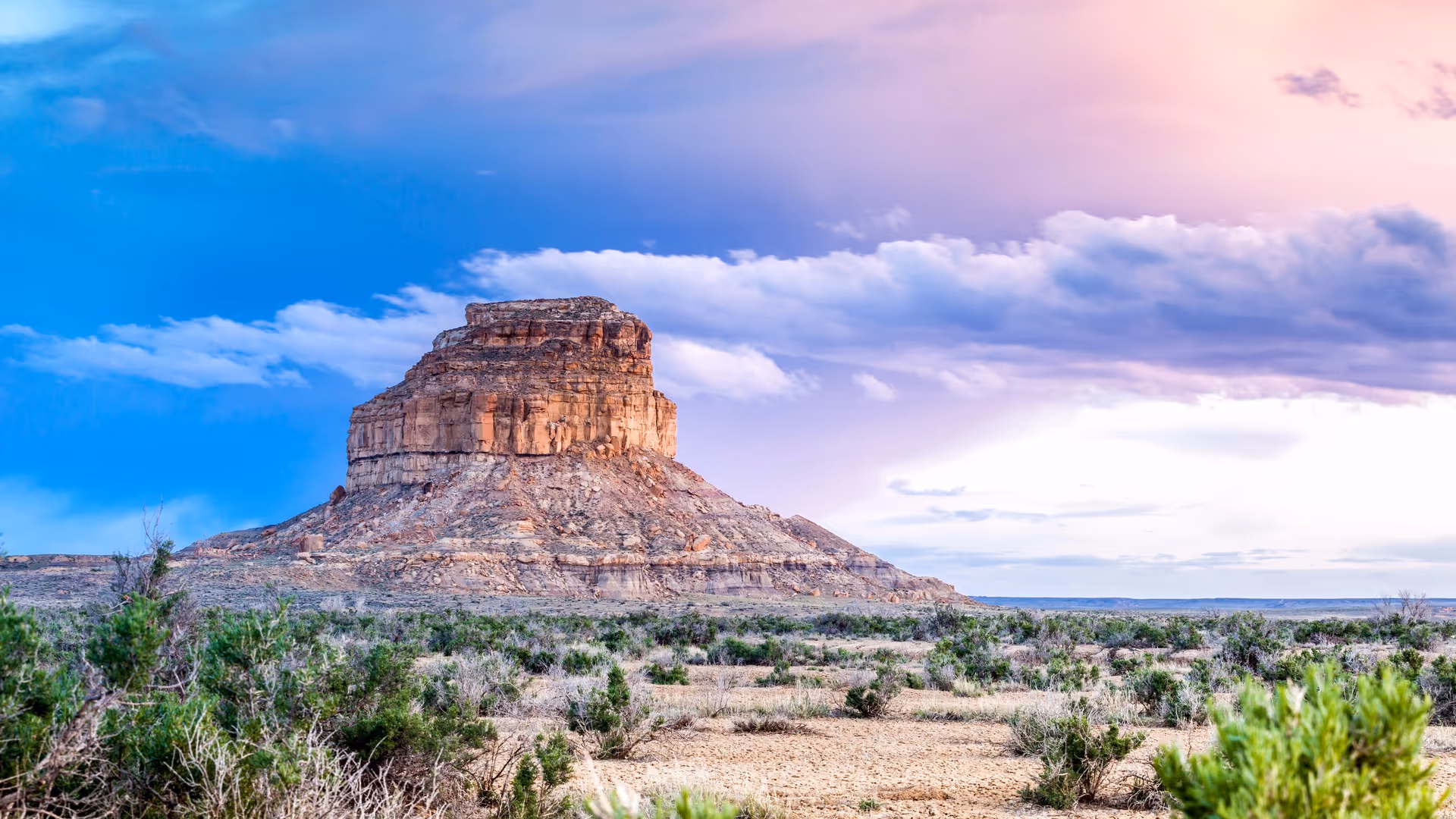 Mesa located in Chaco Canyon