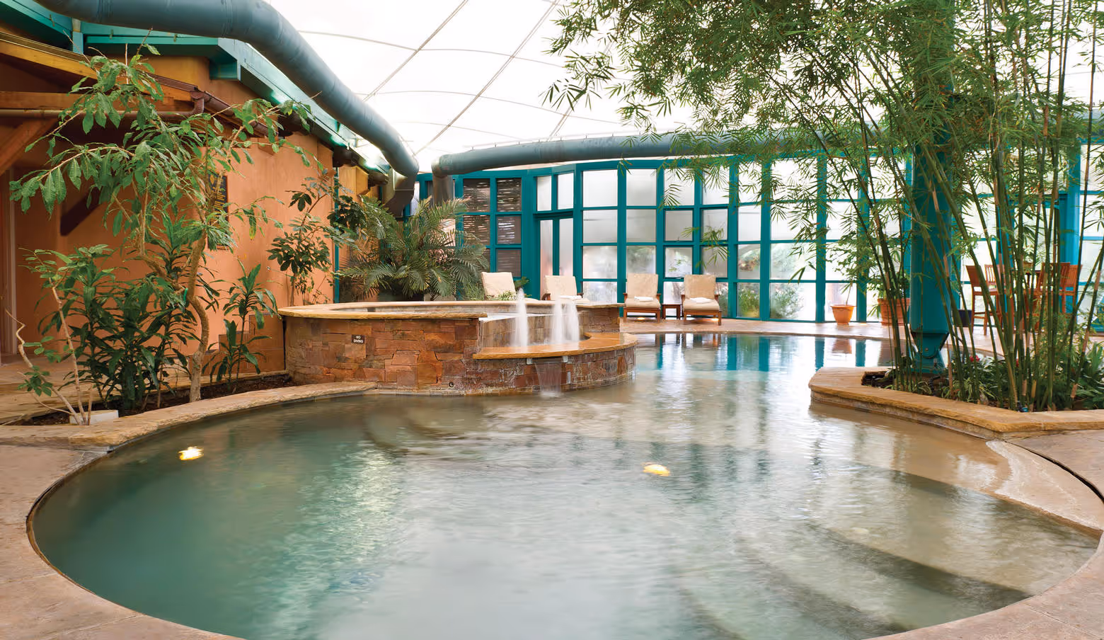 Indoor saltwater pool at El Monte Sagrado