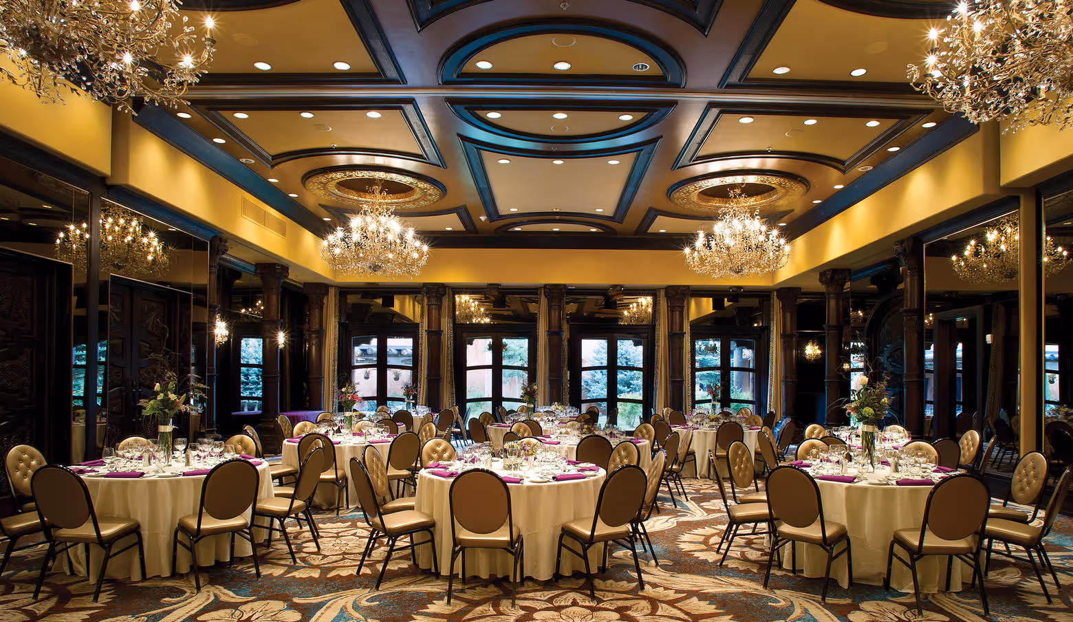 Rio Grande Ballroom set for an event at El Monte Sagrado